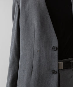 VEIN ヴェインのWO/VIS GABARDINE COLLARLESS JACKET - X.GRAYの公式通販サイトsession福岡セレクトショップ