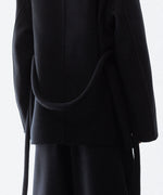 画像をギャラリービューアに読み込む, 【ssstein】WOOL/CASHMERE REVERSIBLE PEAK LAPEL JACKET - BLACK × BLACK
