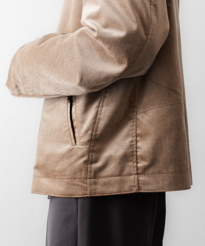 ANTHEM Aアンセムエー のCOTTON VELVET MINIMAL RIDING JACKET - BEIGEの公式通販サイトsession福岡セレクトショップ