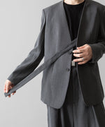 画像をギャラリービューアに読み込む, VEIN ヴェインのWO/VIS GABARDINE COLLARLESS JACKET - X.GRAYの公式通販サイトsession福岡セレクトショップ
