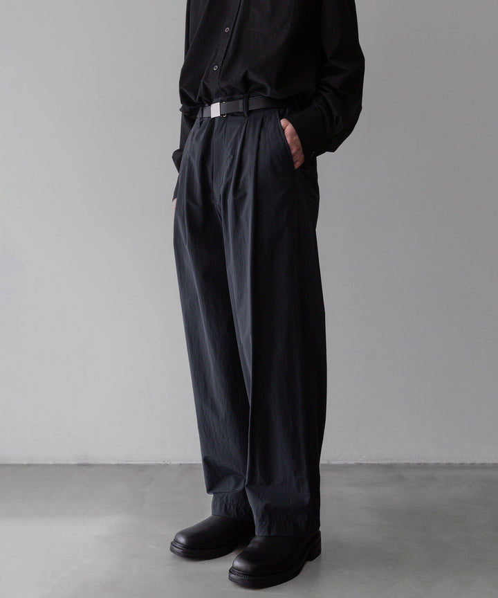 【stein】ssstein シュタインのWINDPROOF NYLON WIDE EASY TROUSERSのBLACK 公式通販サイトsession福岡セレクトショップ