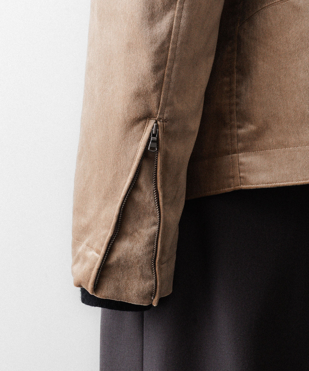 ANTHEM Aアンセムエー のCOTTON VELVET MINIMAL RIDING JACKET - BEIGEの公式通販サイトsession福岡セレクトショップ