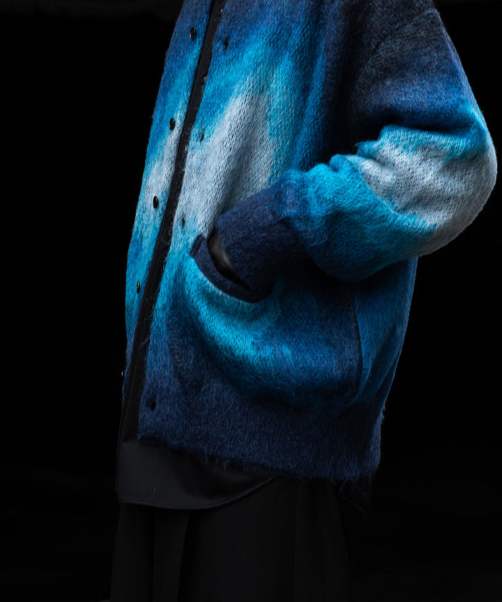 stein(シュタイン)の24SSコレクションGRADATION MOHAIR KNIT CARDIGANのBLUE BLACK GRADATION公式通販サイトsession福岡セレクトショップ
