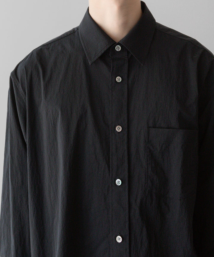 ssstein(シュタイン)の24AWコレクション WINDPROOF NYLON STANDARD SHIRT - BLACK 公式通販サイトsession福岡セレクトショップ