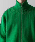 画像をギャラリービューアに読み込む, ssstein(シュタイン)の24AWコレクション OVERSIZED DRIVERS KNIT ZIP JACKET - GREEN 公式通販サイトsession福岡セレクトショップ
