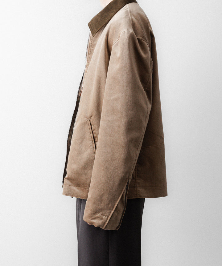 ANTHEM Aアンセムエー のCOTTON VELVET MINIMAL RIDING JACKET - BEIGEの公式通販サイトsession福岡セレクトショップ