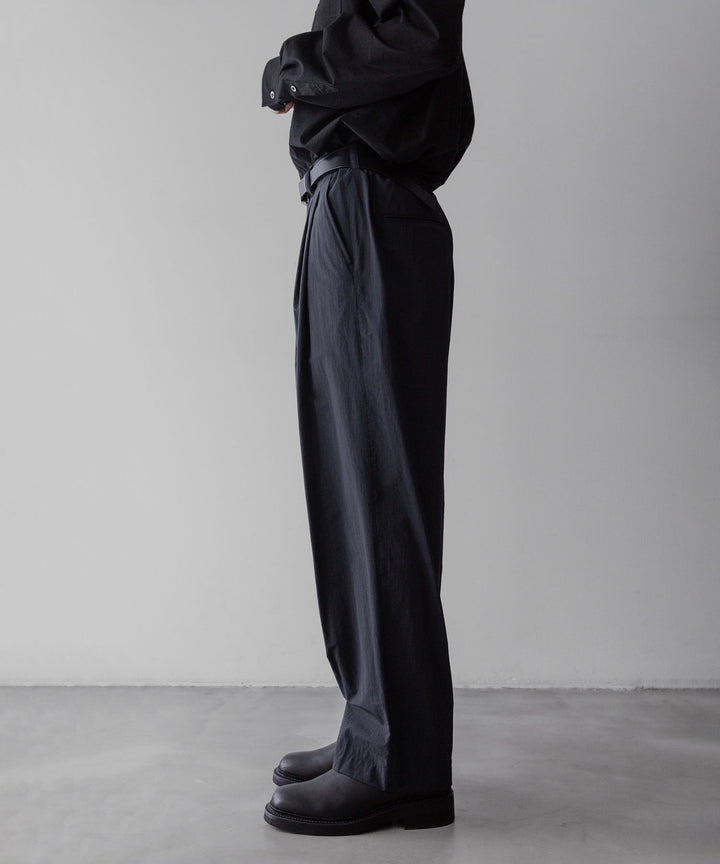 【stein】ssstein シュタインのWINDPROOF NYLON WIDE EASY TROUSERSのBLACK 公式通販サイトsession福岡セレクトショップ