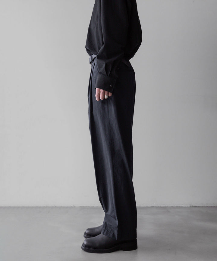 【stein】ssstein シュタインのWINDPROOF NYLON WIDE EASY TROUSERSのBLACK 公式通販サイトsession福岡セレクトショップ