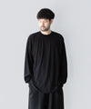 【INTÉRIM】    EXTRA FINE MERINO WOOL JERSEY L/S TEE - BLACK