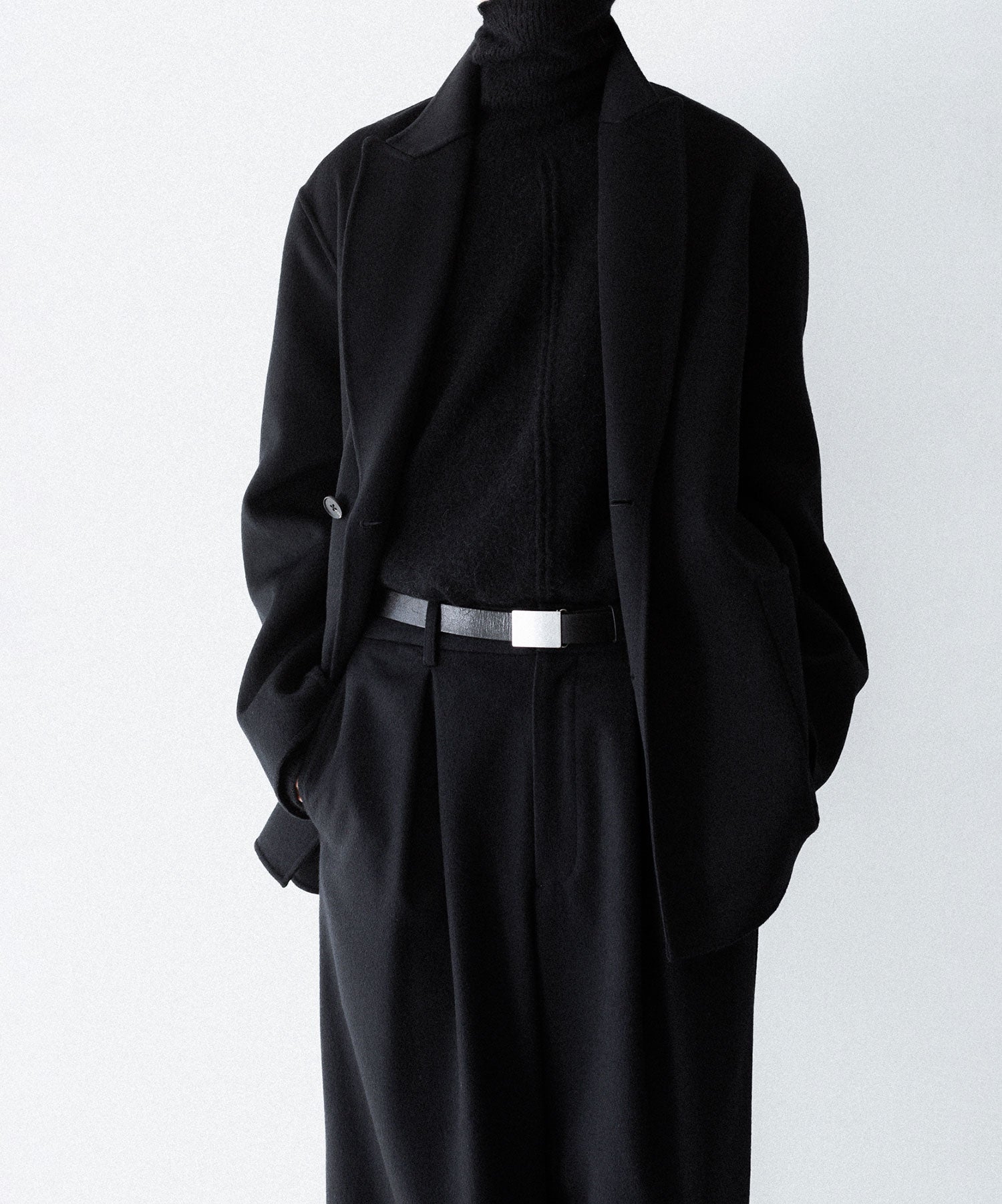 ssstein / シュタイン】W/CA BEAVER EASY WIDE TROUSERS - BLACK