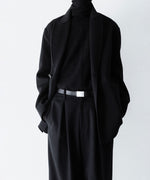 画像をギャラリービューアに読み込む, 【ssstein】WOOL/CASHMERE REVERSIBLE PEAK LAPEL JACKET - BLACK × BLACK
