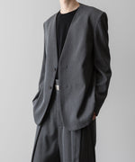 画像をギャラリービューアに読み込む, VEIN ヴェインのWO/VIS GABARDINE COLLARLESS JACKET - X.GRAYの公式通販サイトsession福岡セレクトショップ
