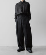 画像をギャラリービューアに読み込む, sage NATION セイジネーションのBOX PLEAT TROUSER - BLACKの公式通販サイトsession福岡セレクトショップ
