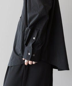 ssstein(シュタイン)の24AWコレクション WINDPROOF NYLON STANDARD SHIRT - BLACK 公式通販サイトsession福岡セレクトショップ