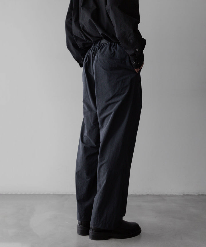 【stein】ssstein シュタインのWINDPROOF NYLON WIDE EASY TROUSERSのBLACK 公式通販サイトsession福岡セレクトショップ