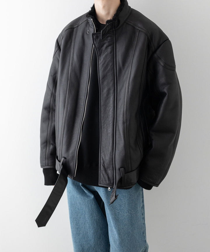 stein シュタイン 23AW MOUTON RACING JACKET - BLACK sessionセッション福岡セレクトショップ 公式通販サイト