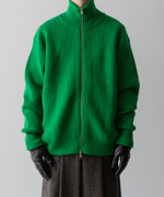 画像をギャラリービューアに読み込む, ssstein(シュタイン)の24AWコレクション OVERSIZED DRIVERS KNIT ZIP JACKET - GREEN 公式通販サイトsession福岡セレクトショップ
