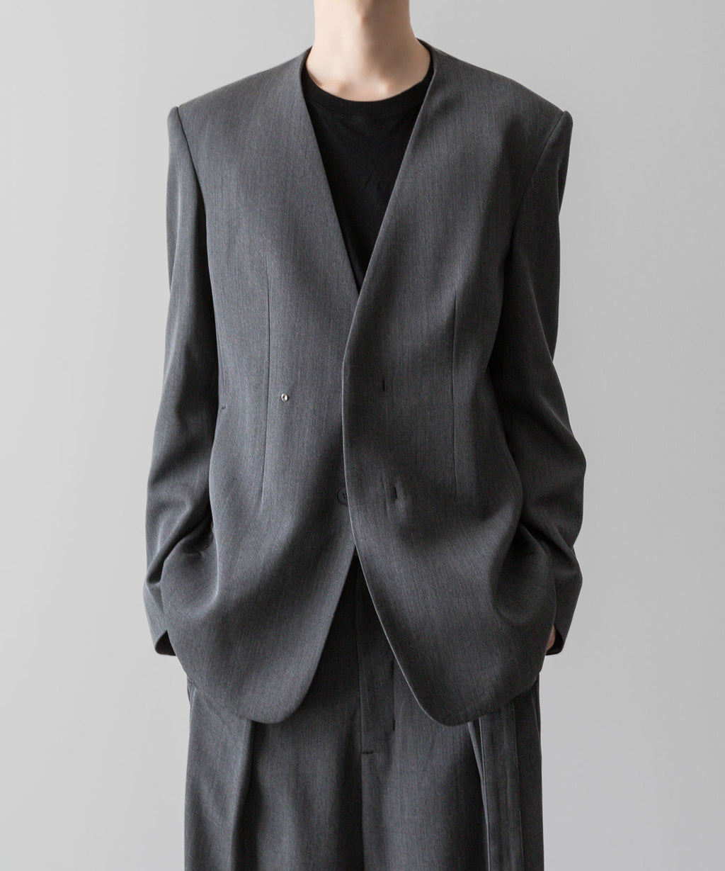 VEIN ヴェインのWO/VIS GABARDINE COLLARLESS JACKET - X.GRAYの公式通販サイトsession福岡セレクトショップ