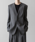 画像をギャラリービューアに読み込む, VEIN ヴェインのWO/VIS GABARDINE COLLARLESS JACKET - X.GRAYの公式通販サイトsession福岡セレクトショップ
