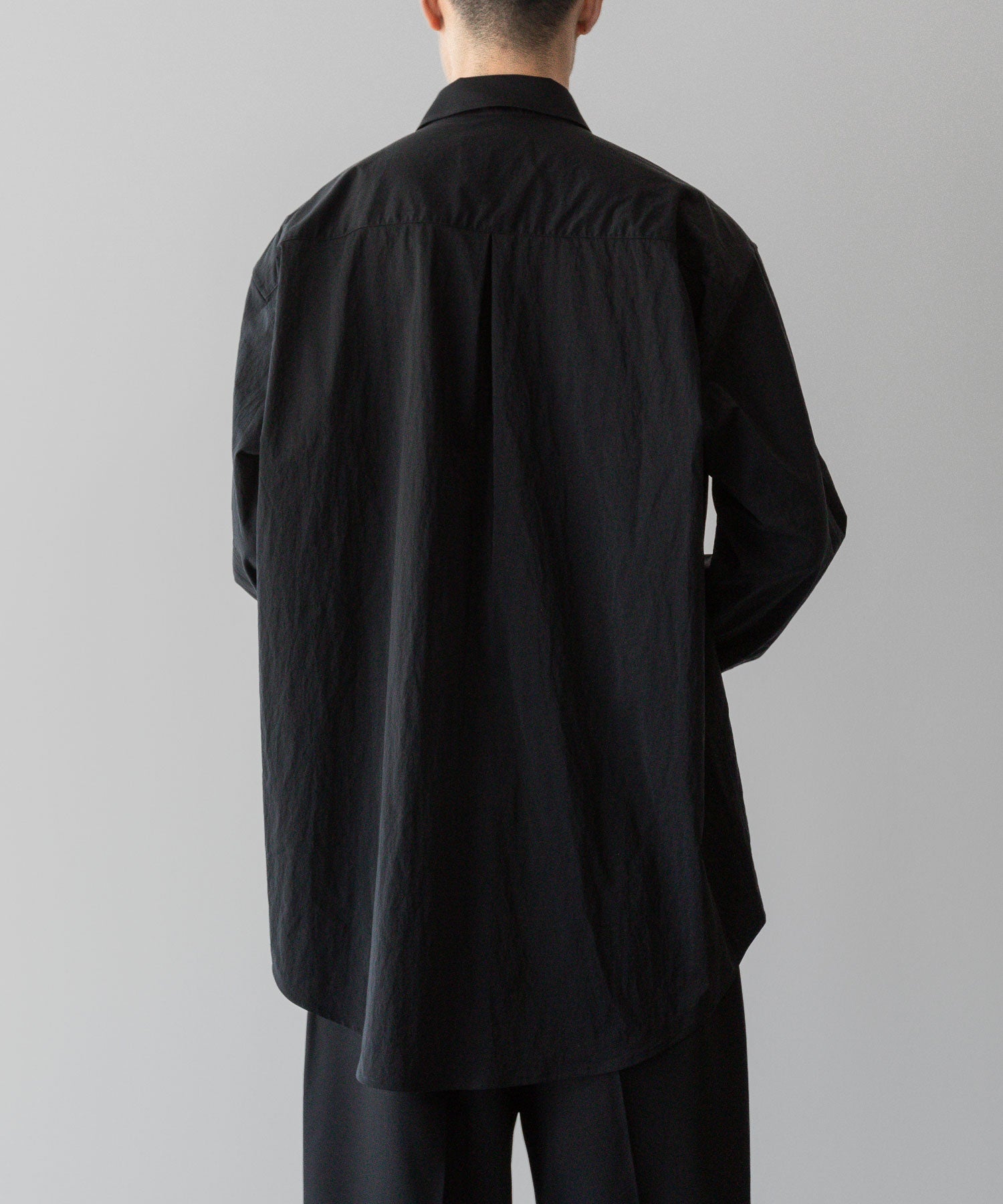 ssstein(シュタイン)の24AWコレクション WINDPROOF NYLON STANDARD SHIRT - BLACK 公式通販サイトsession福岡セレクトショップ