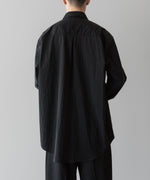 画像をギャラリービューアに読み込む, ssstein(シュタイン)の24AWコレクション WINDPROOF NYLON STANDARD SHIRT - BLACK 公式通販サイトsession福岡セレクトショップ
