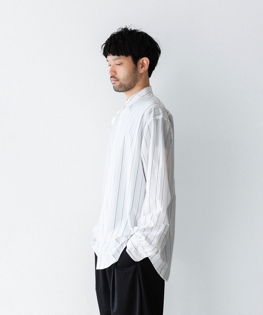 KANEMASA PHIL. カネマサフィルの46G STRIPE MODEST SHIRTのWHITE 公式通販サイトsession福岡セレクトショップ