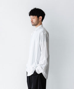 KANEMASA PHIL.】46G STRIPE MODEST SHIRT - WHITE | 公式通販サイト