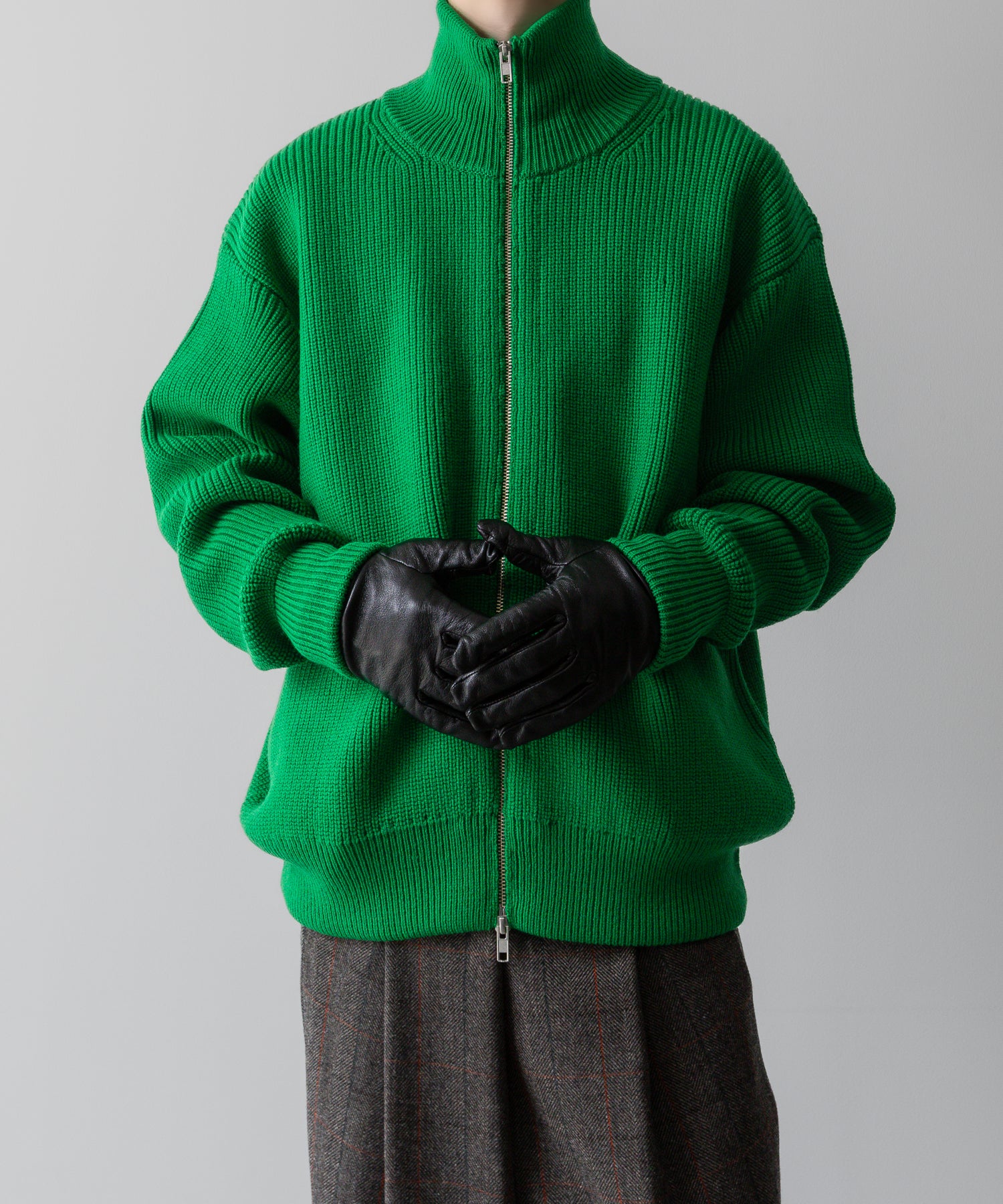 ssstein(シュタイン)の24AWコレクション OVERSIZED DRIVERS KNIT ZIP JACKET - GREEN 公式通販サイトsession福岡セレクトショップ