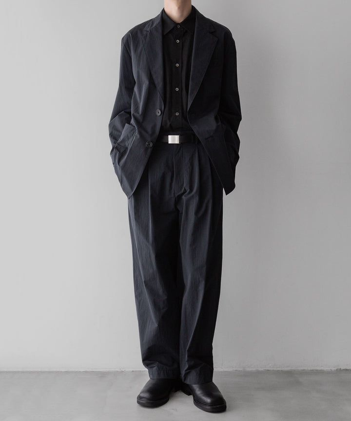 【stein】ssstein シュタインのWINDPROOF NYLON WIDE EASY TROUSERSのBLACK 公式通販サイトsession福岡セレクトショップ