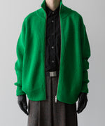 画像をギャラリービューアに読み込む, ssstein(シュタイン)の24AWコレクション OVERSIZED DRIVERS KNIT ZIP JACKET - GREEN 公式通販サイトsession福岡セレクトショップ
