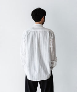 KANEMASA PHIL.】46G STRIPE MODEST SHIRT - WHITE | 公式通販サイト