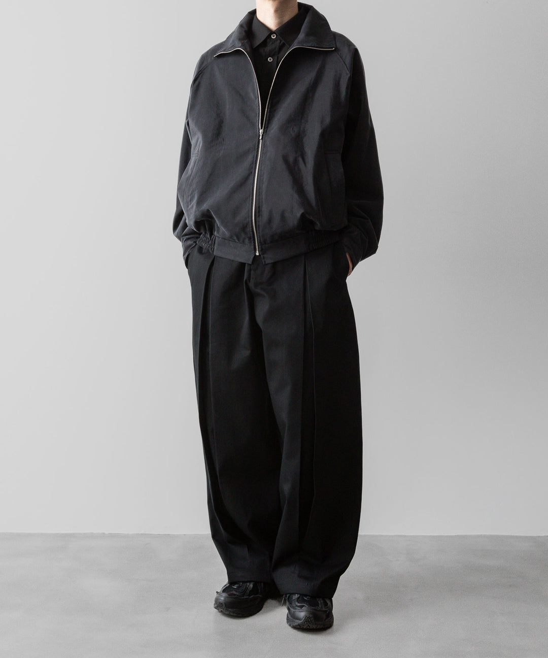 ssstein(シュタイン)の24AWコレクション SILK NYLON ZIP UP BLOUSON - BLACK 公式通販サイトsession福岡セレクトショップ