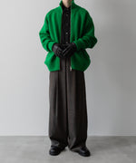 画像をギャラリービューアに読み込む, ssstein(シュタイン)の24AWコレクション OVERSIZED DRIVERS KNIT ZIP JACKET - GREEN 公式通販サイトsession福岡セレクトショップ
