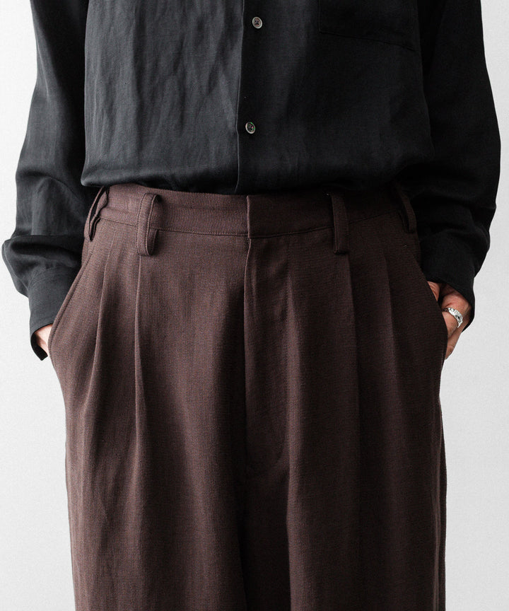 UJOH - ウジョーのWIDE 2 TUCK PNTのCHOCOLATE公式通販サイトsession福岡セレクトショップ