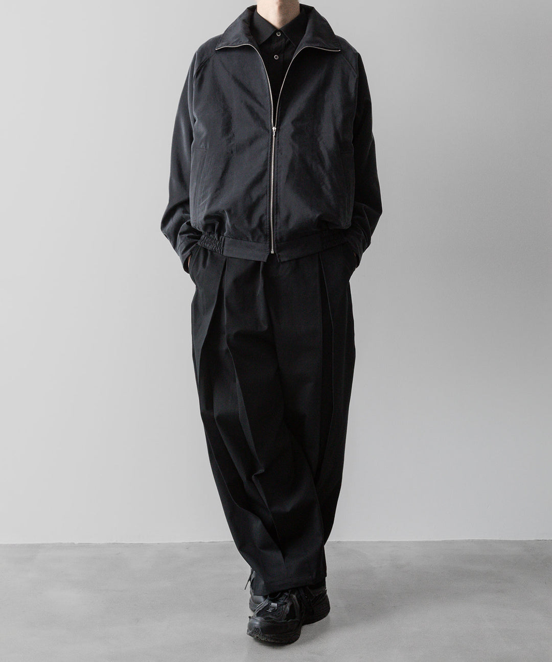 ssstein(シュタイン)の24AWコレクション SILK NYLON ZIP UP BLOUSON - BLACK 公式通販サイトsession福岡セレクトショップ
