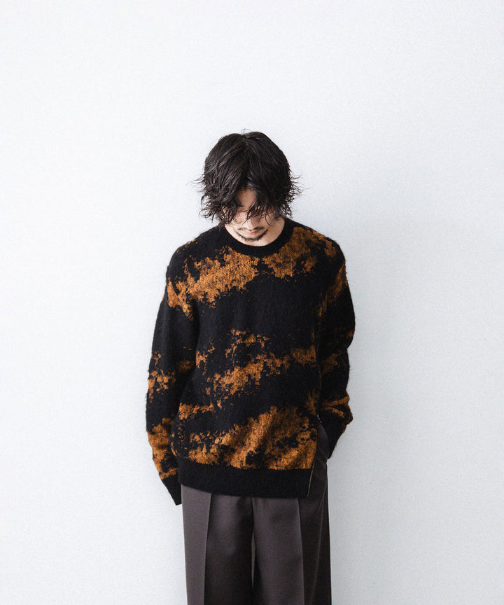 ANTHEM A-アンセムエーのSURI-ALPACA JACQUARD KNIT PULLOVERのBLACK公式通販サイトsession福岡セレクトショップ