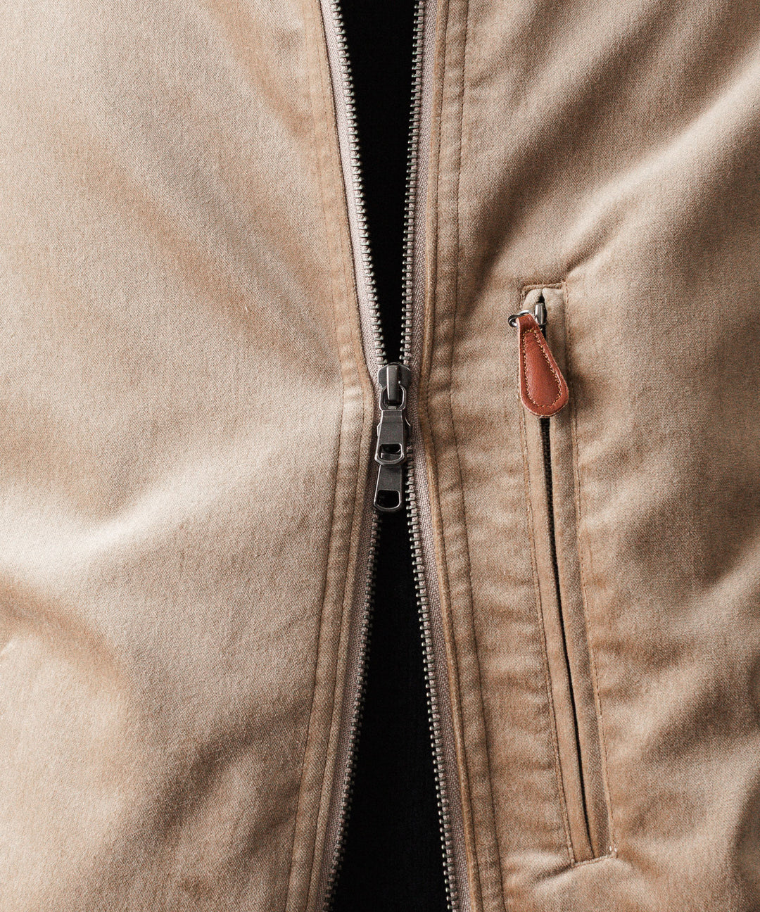 ANTHEM Aアンセムエー のCOTTON VELVET MINIMAL RIDING JACKET - BEIGEの公式通販サイトsession福岡セレクトショップ