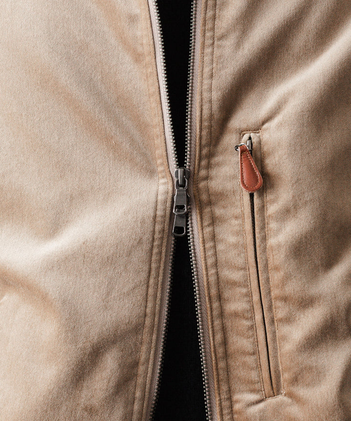 ANTHEM Aアンセムエー のCOTTON VELVET MINIMAL RIDING JACKET - BEIGEの公式通販サイトsession福岡セレクトショップ