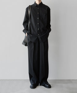 ssstein(シュタイン)の24AWコレクション WINDPROOF NYLON STANDARD SHIRT - BLACK 公式通販サイトsession福岡セレクトショップ