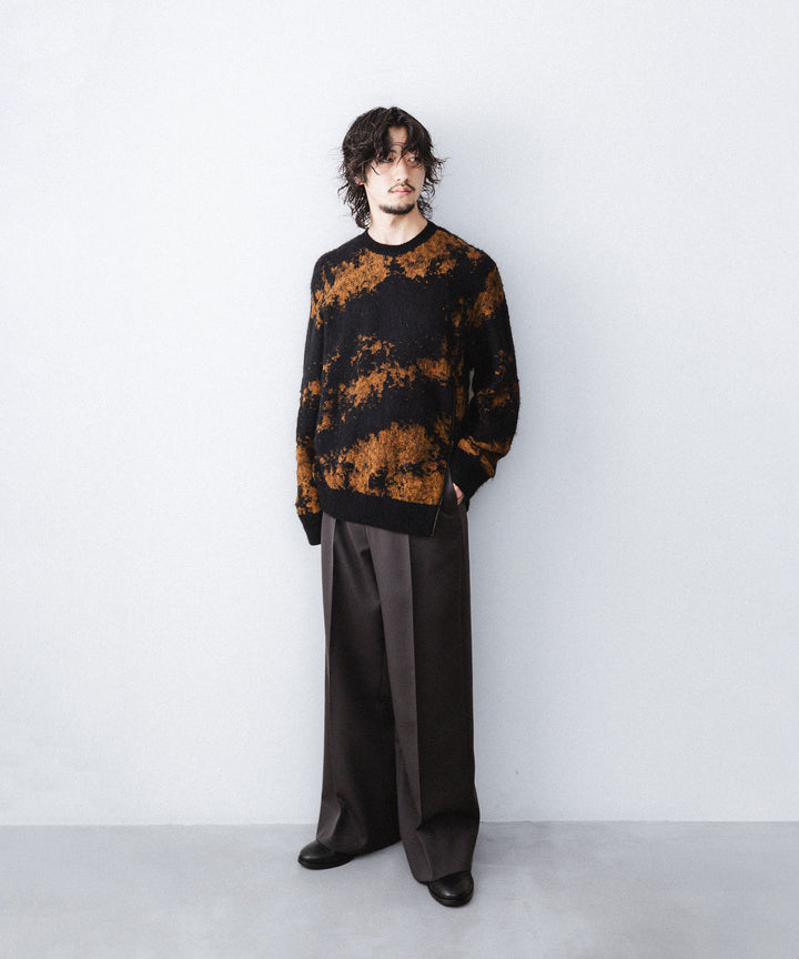 ANTHEM A-アンセムエーのSURI-ALPACA JACQUARD KNIT PULLOVERのBLACK公式通販サイトsession福岡セレクトショップ