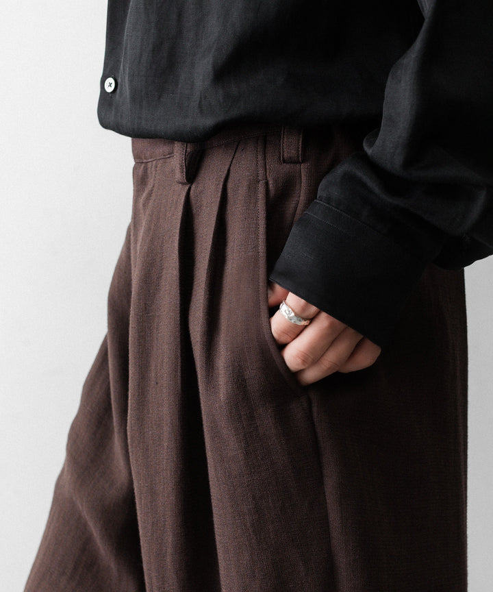 UJOH - ウジョーのWIDE 2 TUCK PNTのCHOCOLATE公式通販サイトsession福岡セレクトショップ
