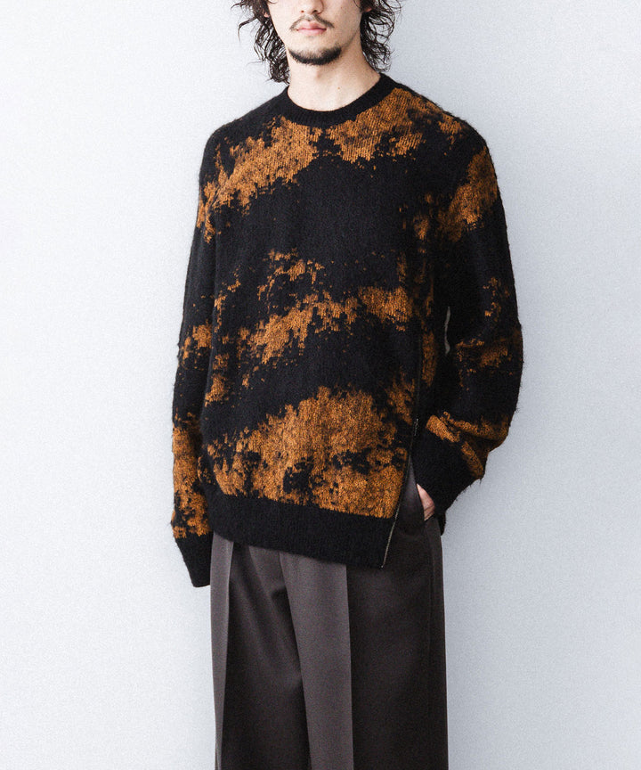 ANTHEM A-アンセムエーのSURI-ALPACA JACQUARD KNIT PULLOVERのBLACK公式通販サイトsession福岡セレクトショップ