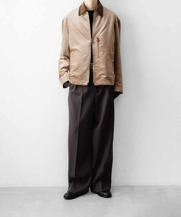 ANTHEM Aアンセムエー のCOTTON VELVET MINIMAL RIDING JACKET - BEIGEの公式通販サイトsession福岡セレクトショップ
