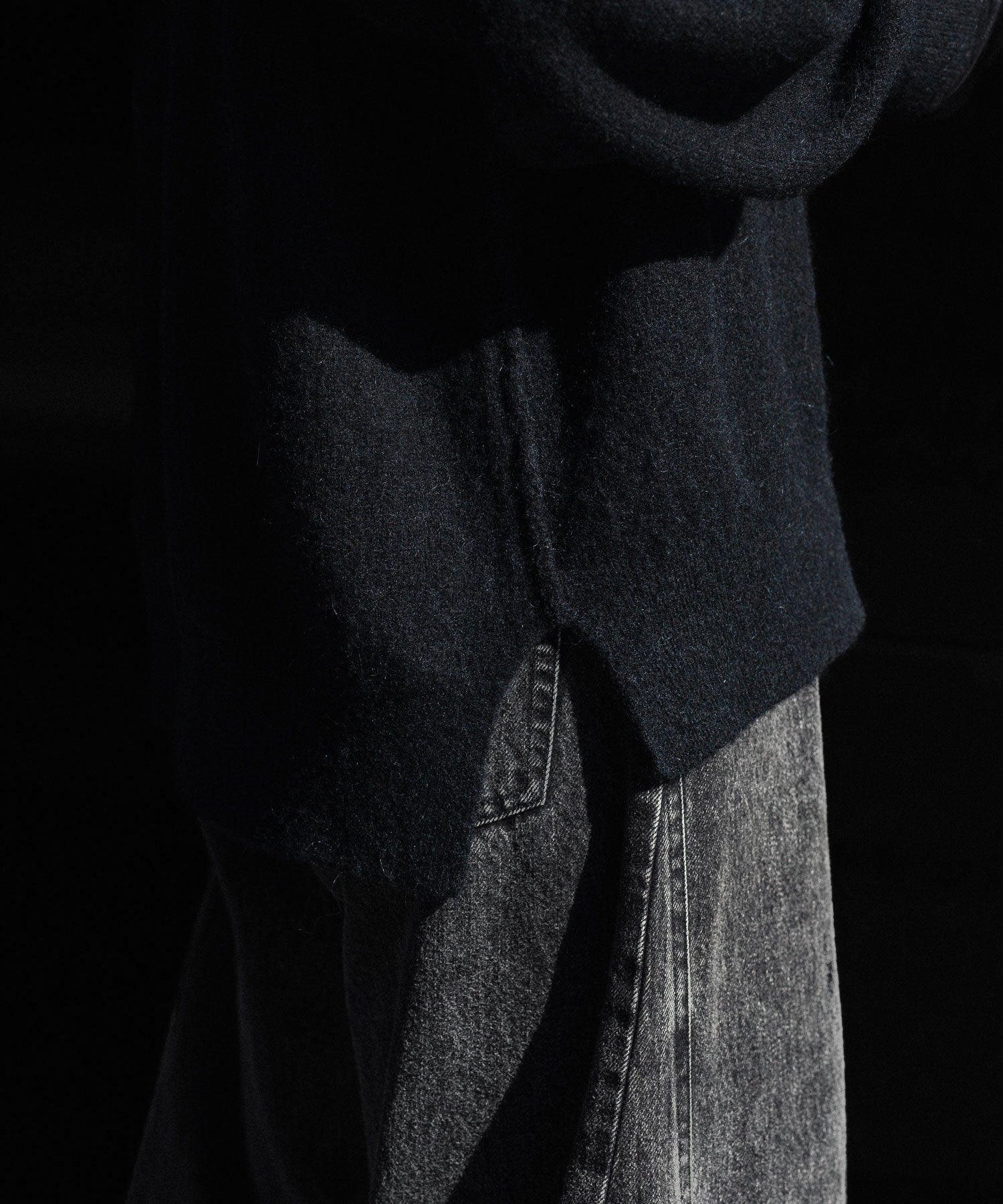 ssstein-シュタインのWOOL/ALPACA KNIT LOOSE TURTLE NECK POのBLACK公式通販サイトsession福岡セレクトショップ