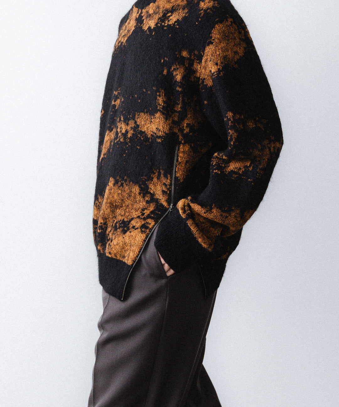 ANTHEM A-アンセムエーのSURI-ALPACA JACQUARD KNIT PULLOVERのBLACK公式通販サイトsession福岡セレクトショップ