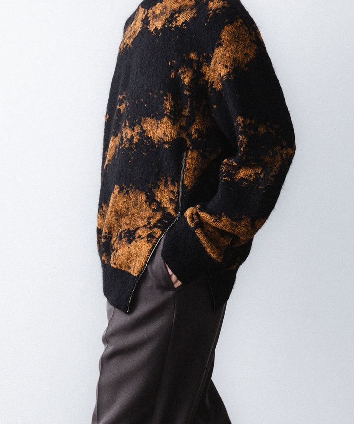 ANTHEM A-アンセムエーのSURI-ALPACA JACQUARD KNIT PULLOVERのBLACK公式通販サイトsession福岡セレクトショップ