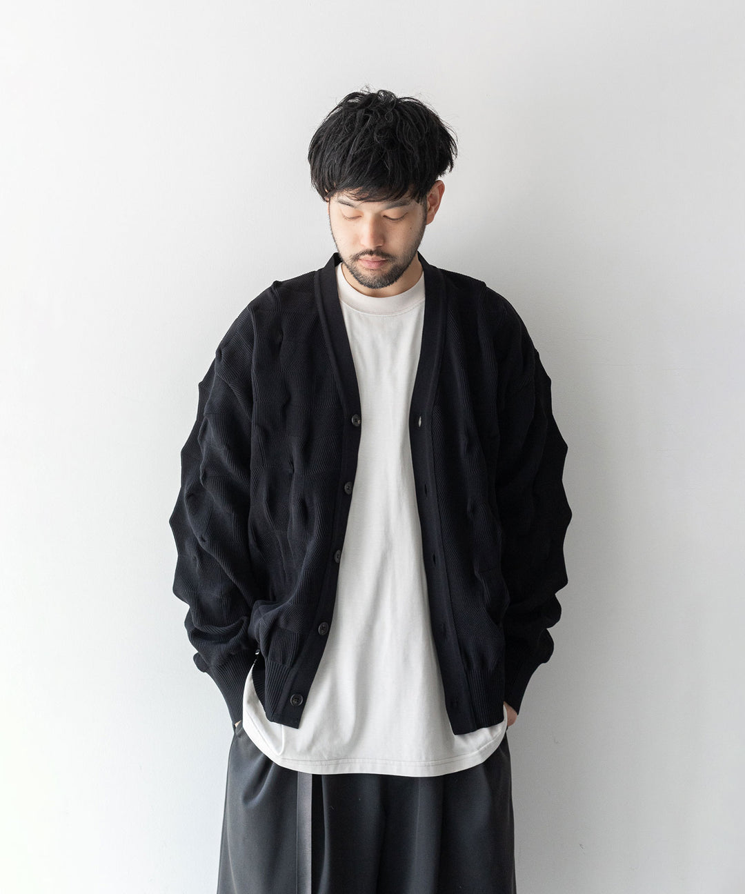【stein】BUMPY PATTERNED KNIT CARDIGAN シュタイン23aw sessionセッション福岡セレクトショップ 公式通販サイト 