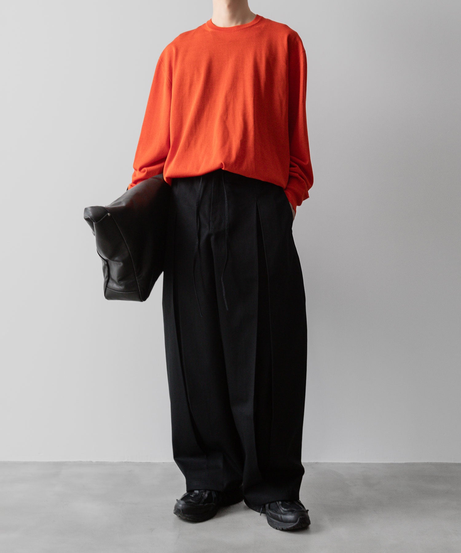 ssstein(シュタイン)の24AWコレクション WOOL SILK KNIT CREW NECK LS - ORANGE 公式通販サイトsession福岡セレクトショップ