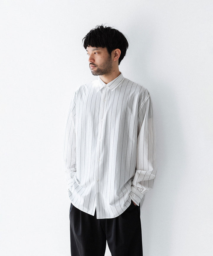 KANEMASA PHIL. カネマサフィルの46G STRIPE MODEST SHIRTのWHITE 公式通販サイトsession福岡セレクトショップ