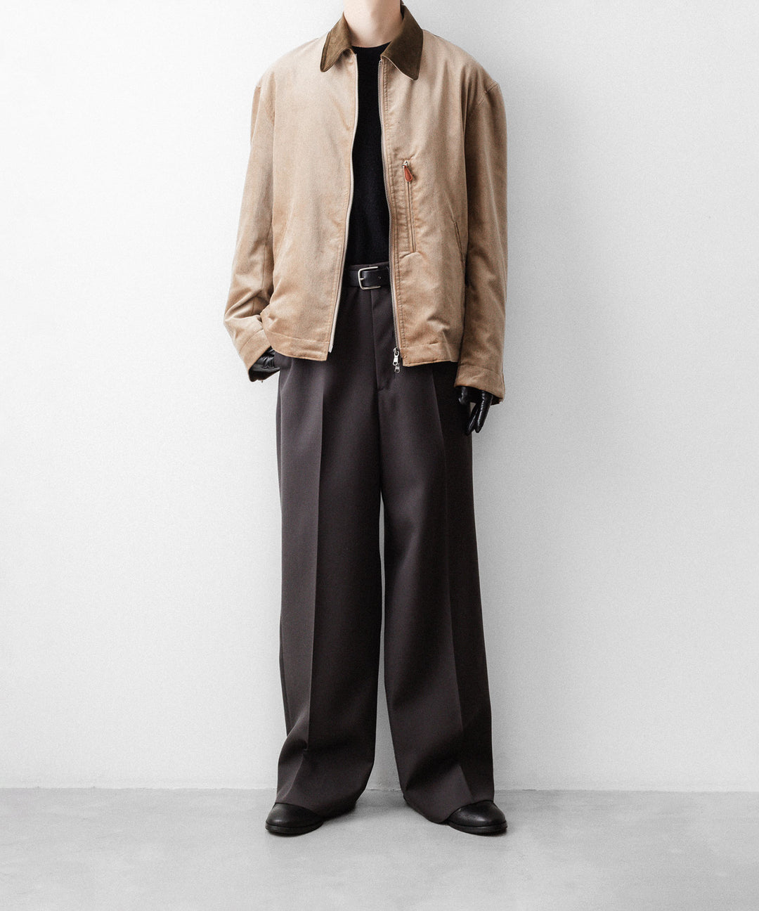 ANTHEM Aアンセムエー のCOTTON VELVET MINIMAL RIDING JACKET - BEIGEの公式通販サイトsession福岡セレクトショップ